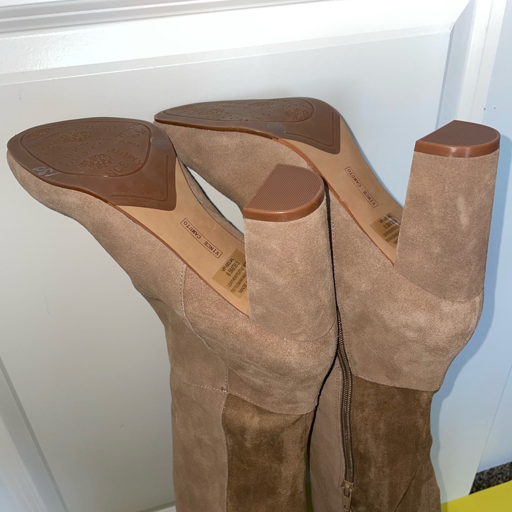 Vince Camuto Beige Suede Boots. Size 8.5 - Picture 10 of 11